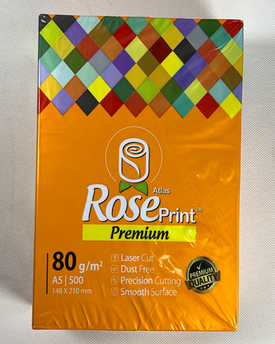 کاغذ A5 رز پرینت بسته 500 عددی